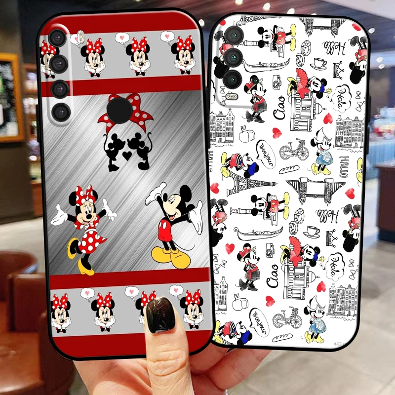 

Cute Mickey Minnie Mouse Phone Case For Xiaomi Redmi Note 10 10S 9 9S 9T 5G 8 8T 7 Pro Redmi 10 9 9T 9A 9C 8 8A TPU Black Soft