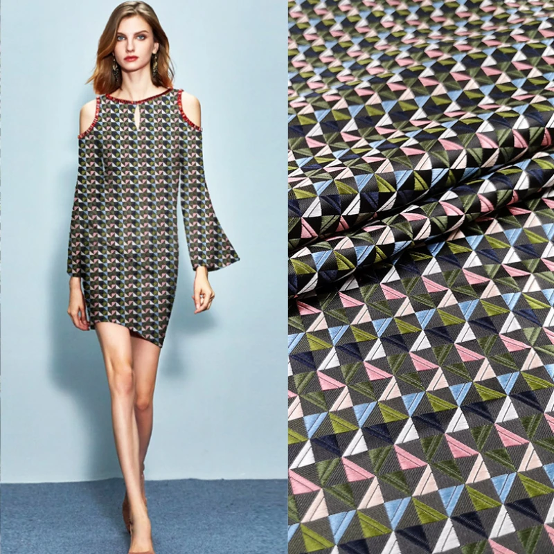 

Jacquard Brocade Yarn-dyed Fabric Colorful Small Plaid Fabrics Spring and Autumn Dress Material Fashion Wholesale Cloth by Meter