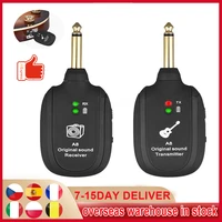 2pcs uhf guitar a8 wireless system transmitter receiver wireless original sound guitar transmitter built in rechargeable battery