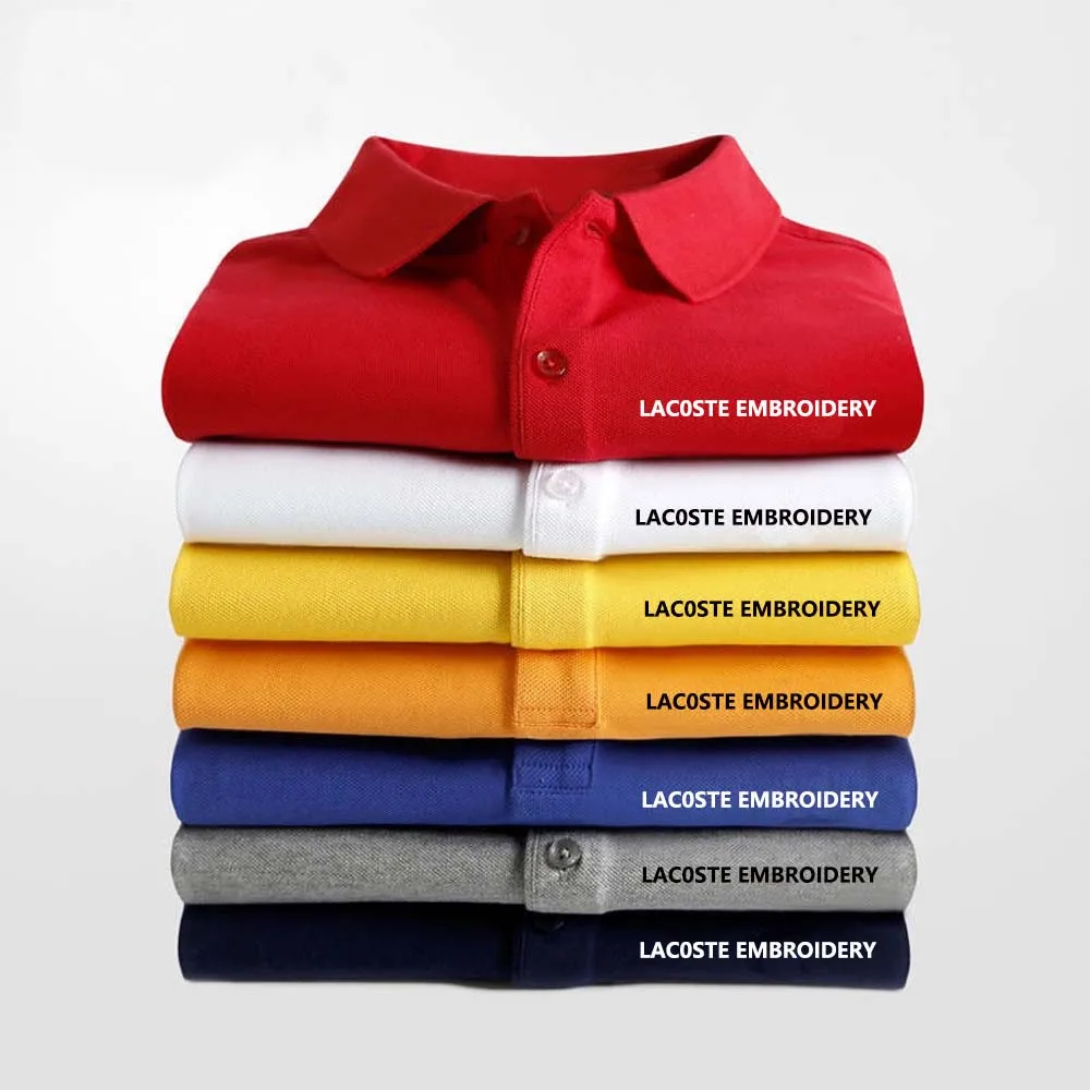 

Luxury Embroidery Summer New Men's Lapel Polo Shirt 100% Cotton Embroidered Short Sleeve Casual Business Fashion Slim Fit Tee