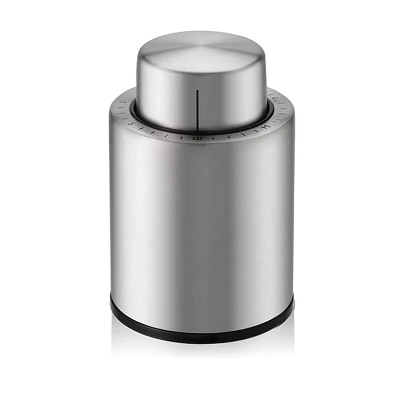 

Vacuum Wine Bottle Stoppers,Stainless Steel Wine Bottle Plug Silicone Reusable Wine Preserver With Time Scale