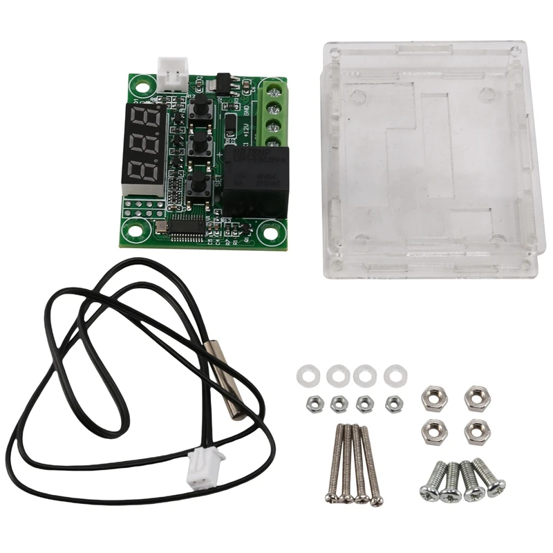 

2 шт., модуль регулятора температуры с диагональю дюйма, цифровой дисплей, термостат постоянного тока 12 В с водонепроницаемым зондом