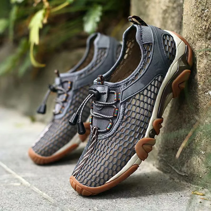 

Coslony Fashion casual Breathable shoes Summer Shoes mesh Men Sports Shoes Beach Surfing Shoes outdoor sneakers walking shoes