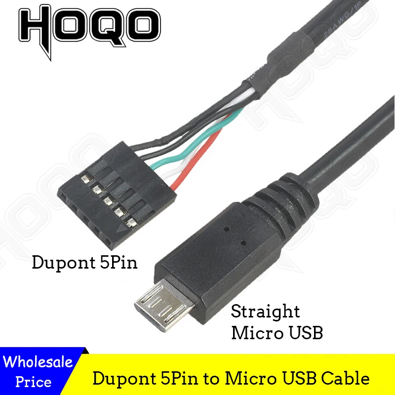 

Micro USB 5Pin Male to 2.54mm Dupont 5 Pin 9pin Female Header Connector Computer mainboard DuPont 9Pines to mini usb Cable Cord