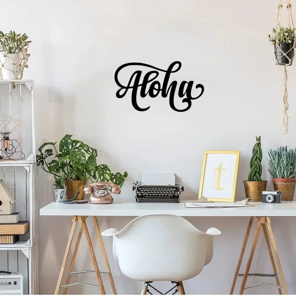 Металлическая Настенная Вывеска Aloha 1 Шт. Декоративный Домашний Акцент