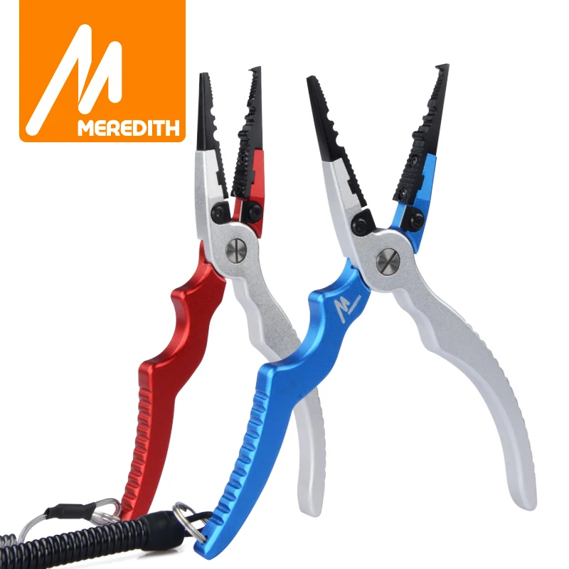 

Алюминиевые рыболовные плоскогубцы MEREDITH, рыболовные инструменты, плоскогубцы, многофункциональные ножницы из нержавеющей стали, инструменты для удаления крючков с разрезом