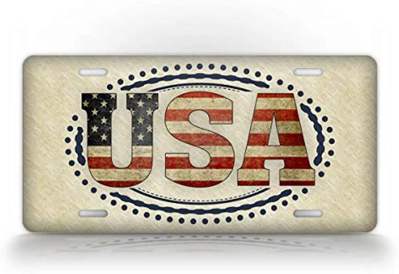 

Американский американский номерной знак винтажный Ретро 4 июля Патриотический Американский автобирка-украшение для стен металлический настенный знак