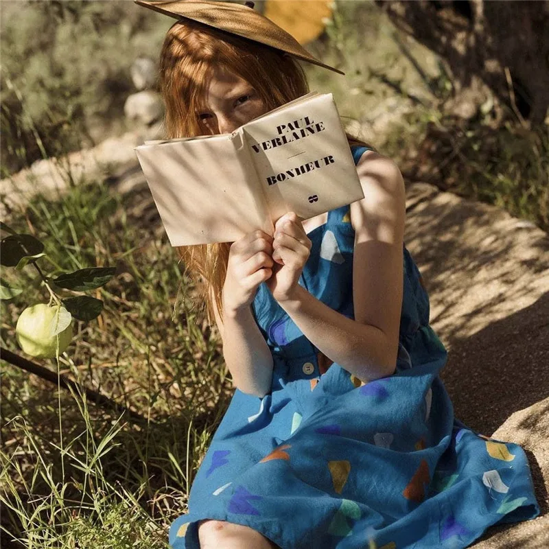 Детское летнее Хлопковое платье с принтом клубники 2022 хлопок |