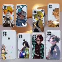 demon slayer kimetsu no yaiba anime phone case transparent for xiaomi redmi note x f poco 10 11 9 7 8 3 i t s pro cover