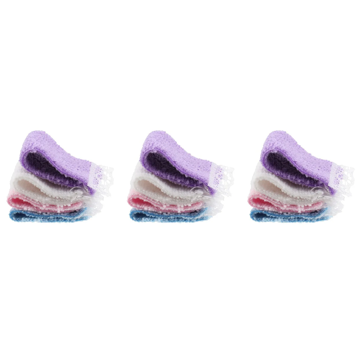 

12 Pcs Mini Towels Mini Bath Towel Adorns Mini House Accessories (Random Color)