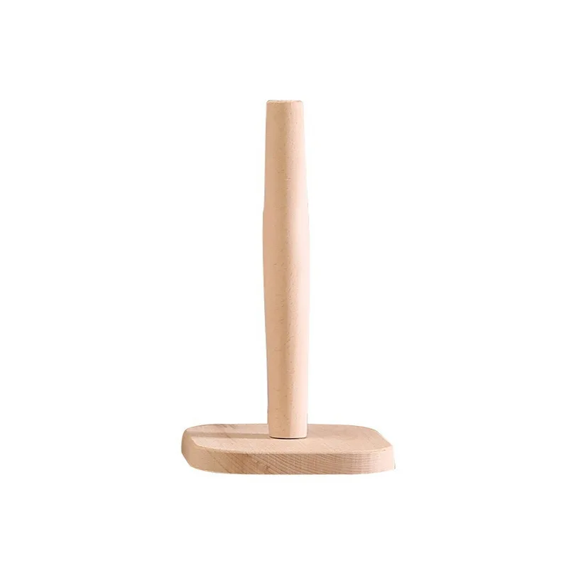 

Creative Kitchen Paper Holder Paper Towel Holder Extended Vertical Roll Paper Storage Household Beech Roll Paper Holder