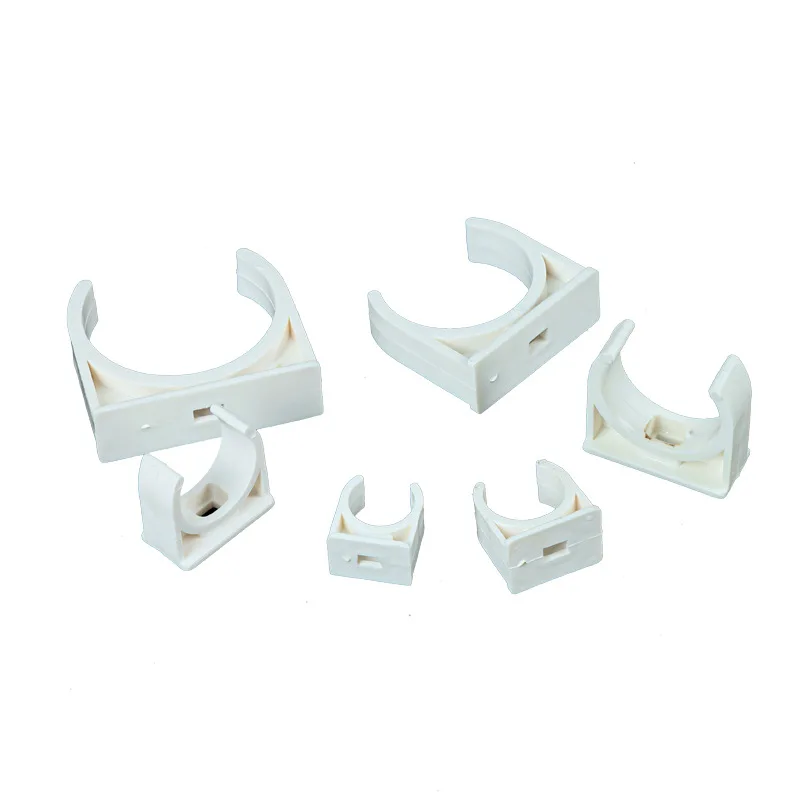 

5 Pcs 20/25/32/40/50mm PVC Pipe Clamps Water Pipe Support PVC Pipe Connectors Garden Irrigation Tube Bracket Pipe Fittings