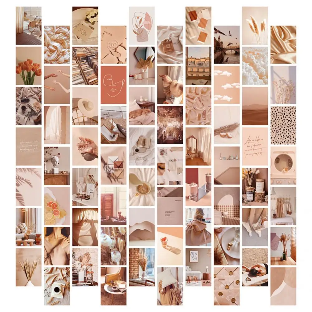 

70Pcs/Set Photo Collage Portable Compact Eye-catching Wall Collage Kit Room Decor Wall Print for Corridor