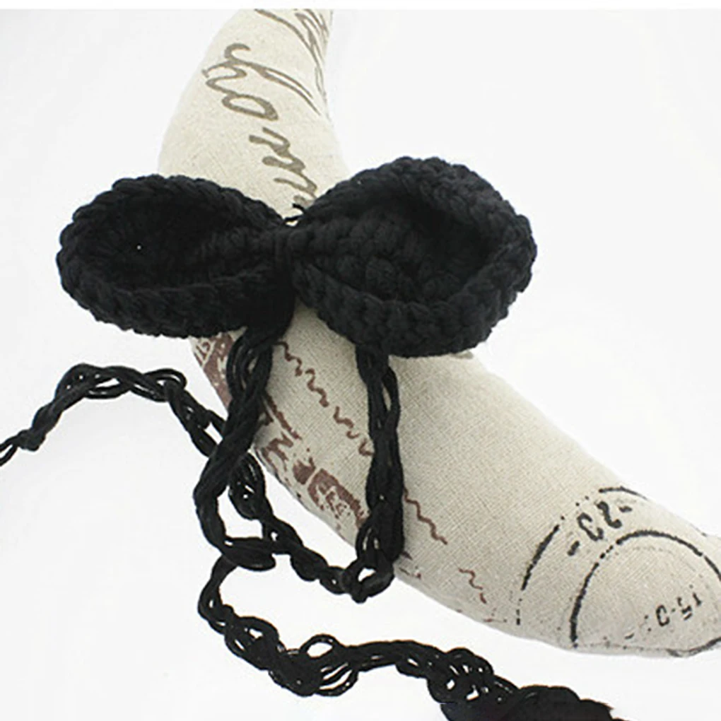 

Breathable Knitting Wool Hat Bowknot Short Pants Suit Newborn Photography Outfits Clothes