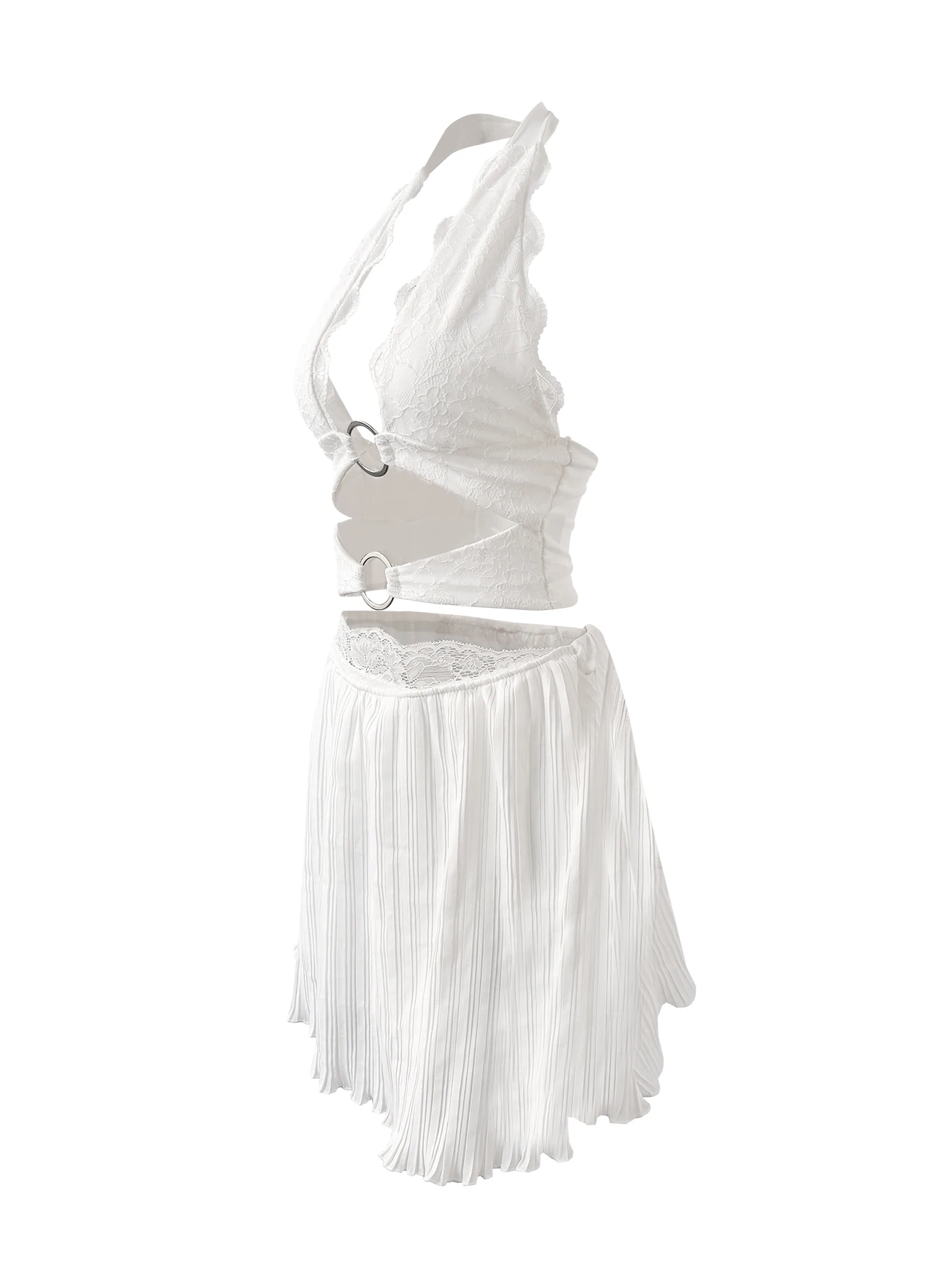 Женский Сексуальный Пикантный Комплект Из 2 Предметов С Плиссированной