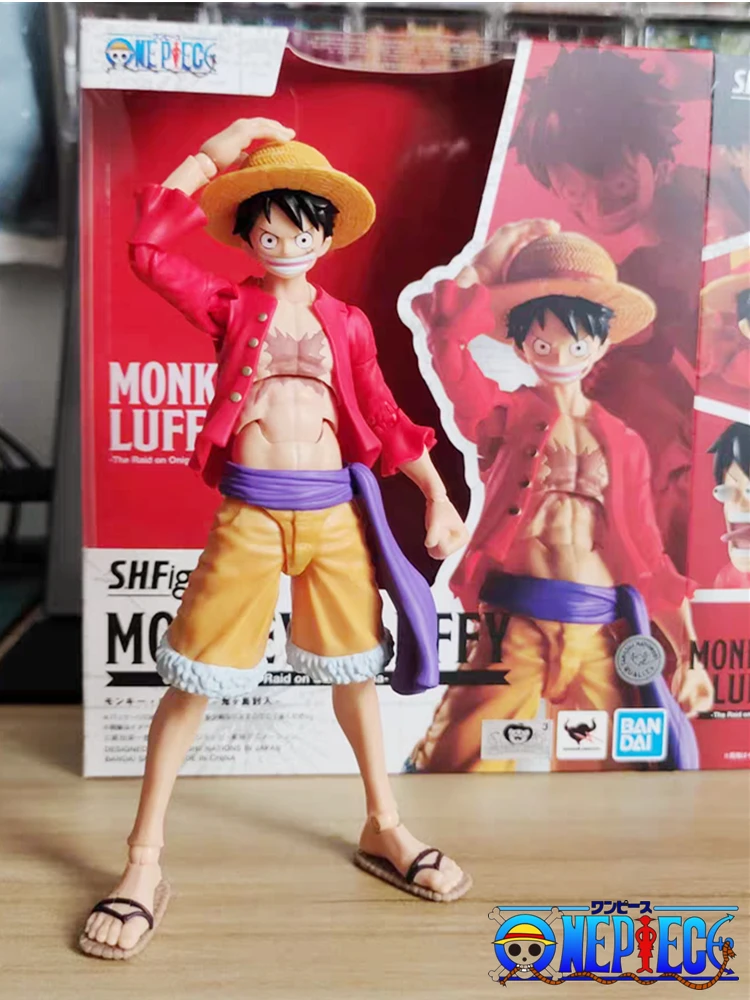 

Оригинальная обезьянка Bandai S.h. Фигуртс D. Luffy Raid One Piece On Onigashima Аниме Фигурки игрушки ПВХ экшн-модель коллекционные подарки для детей