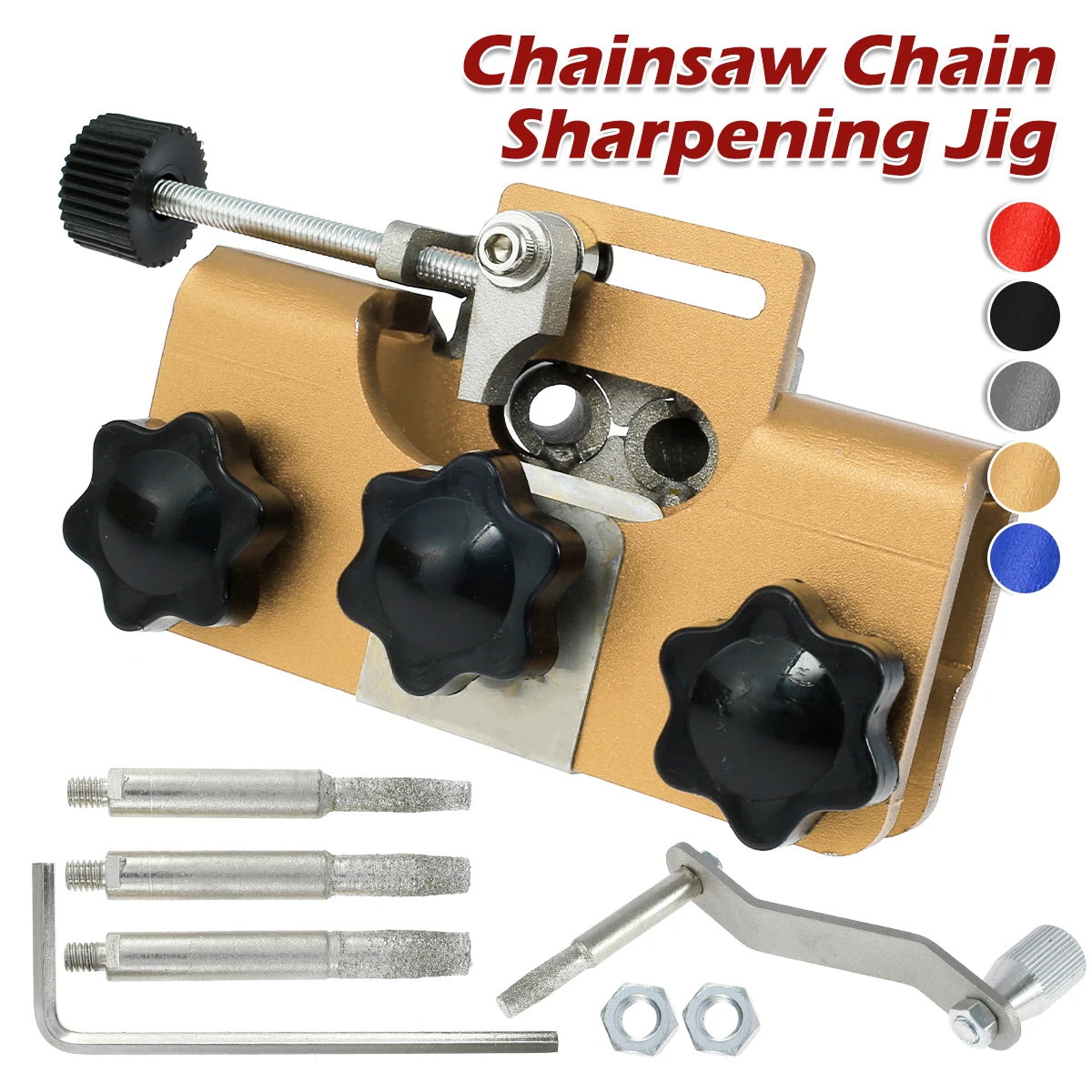 

Chainsaw Chain Sharpening Jig Portable Chainsaw Sharpener Kit Hand Chain Grinder for All Kinds of Chain Saws and Electric Saws