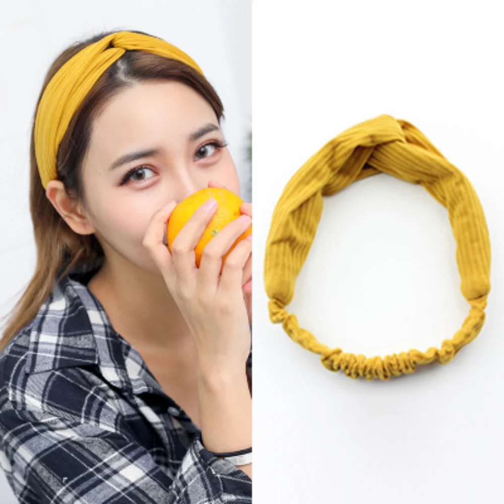 Women Girls Knitting Cross Knot Cotton Warm Headbands Hair Holder ...