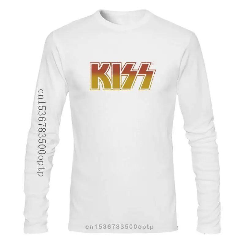 

Мужская одежда, мужская футболка KISS Classic Logo Hard Rock Music Band, забавная футболка, новинка, женская футболка