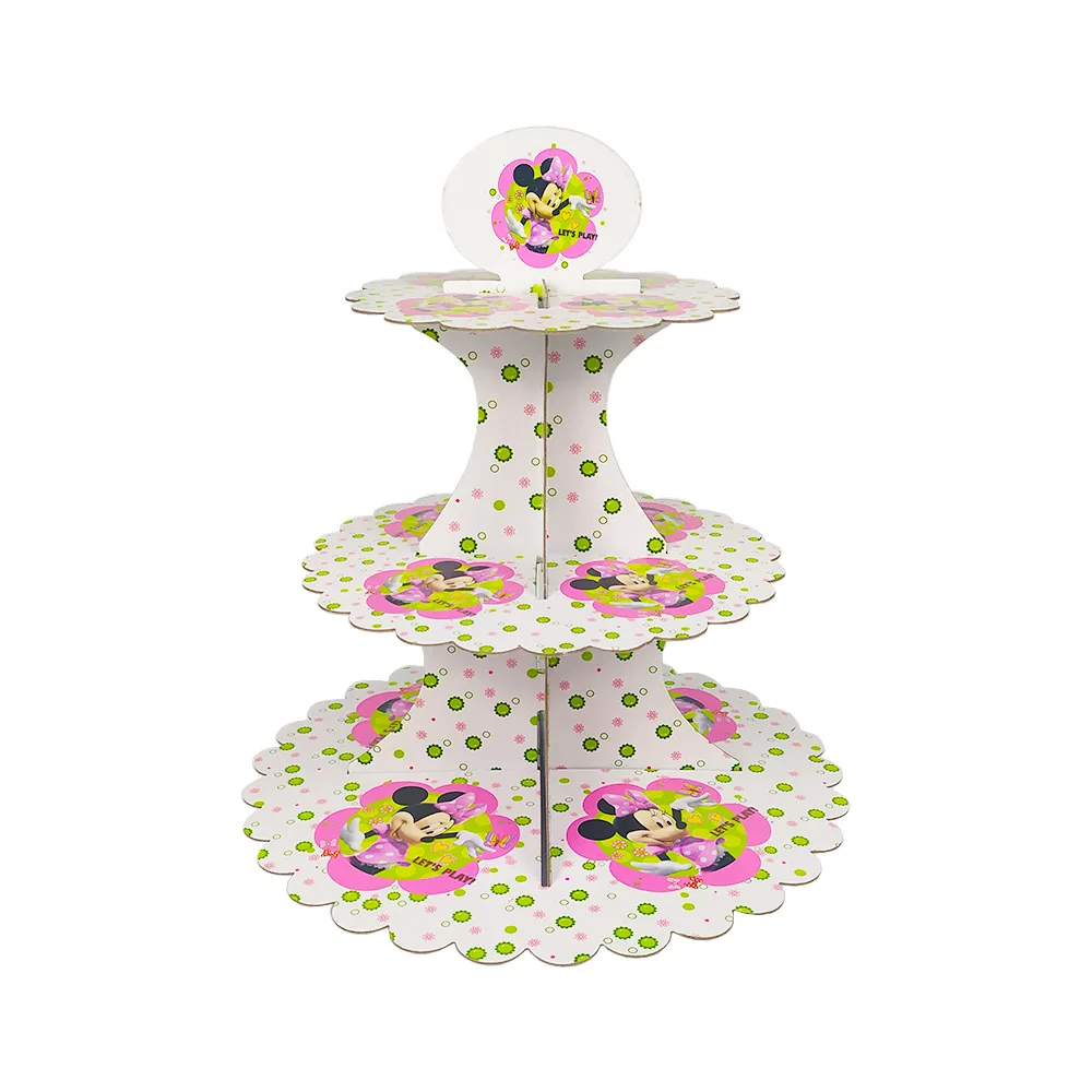 Disney Минни Маус для девочек украшение дня рождения бумажная тарелка чашки баннер