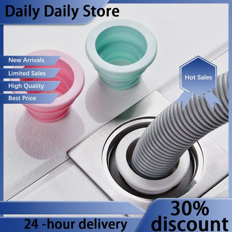 

PP Insect Proof Anti-odor Sealing Cover Sewer Pipe Seal Ring Washing Machine Pipe Connector Floor Drain Plug Kitchen Bathroom