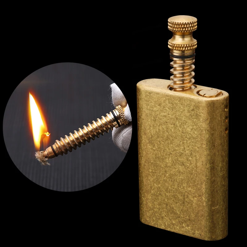 

2022 New Original Zorro Pure Copper Match Retro Kerosene Oil Cigarettes Lighter Pull Ignition Fire Men's Smoking EDC Tool