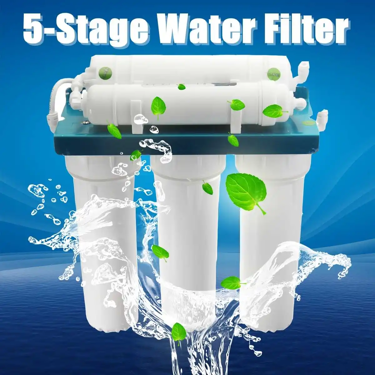 

HOT 5 Stage Ultrafiltration Filter Water Purifier Home Kitchen Straight Drinking PP Cotton Coconut Shell Wall-mounted ABS Shell