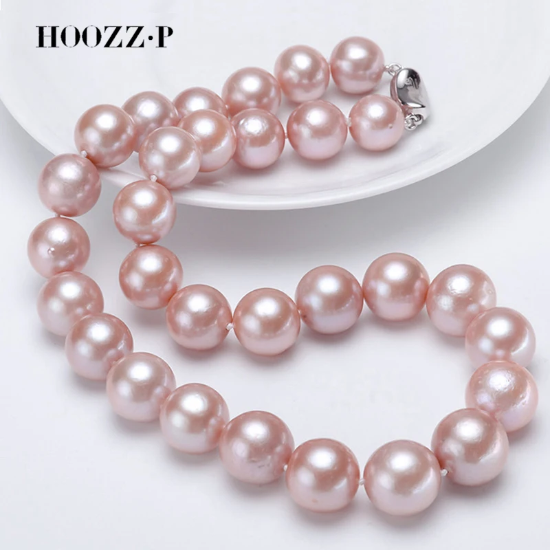 

HOOZZ.P Purple Lavender Pearl Necklace 8-9mm AAAA Quality Flawless And Round Natural Freshwater Cultured For Ladies Elegant Gift