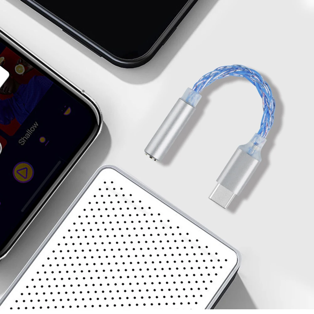 Аудиоадаптер Type-C на 3 5 мм цифровое декодирование звука высококачественный