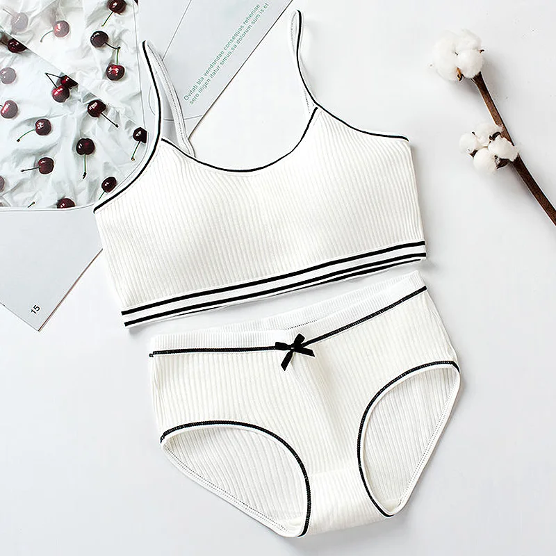 

1Set Teens Girls Underwear Set Cotton Underwear Cute Soft Breathable Briefs Young Girl Panties Solid Children Clothes