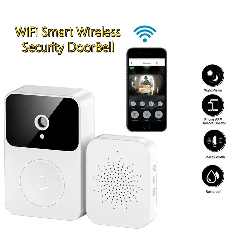 

Outdoor HD camera anti-theft doorbell wireless doorbell WiFi night vision visual intercom voice home monitoring door phone