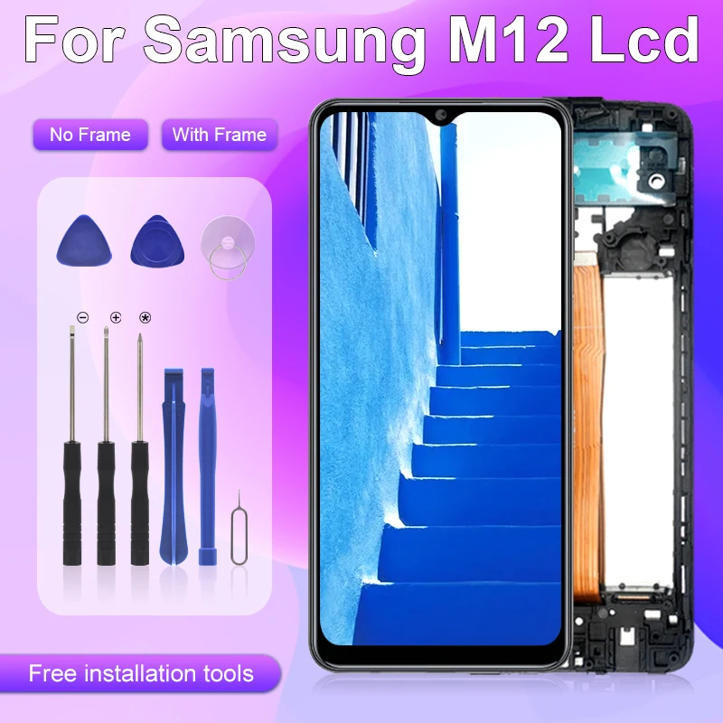 1 шт. сенсорный ЖК-экран 6 5 дюйма для Samsung Galaxy M12 дигитайзер в сборе SM-M127FN/DS M127