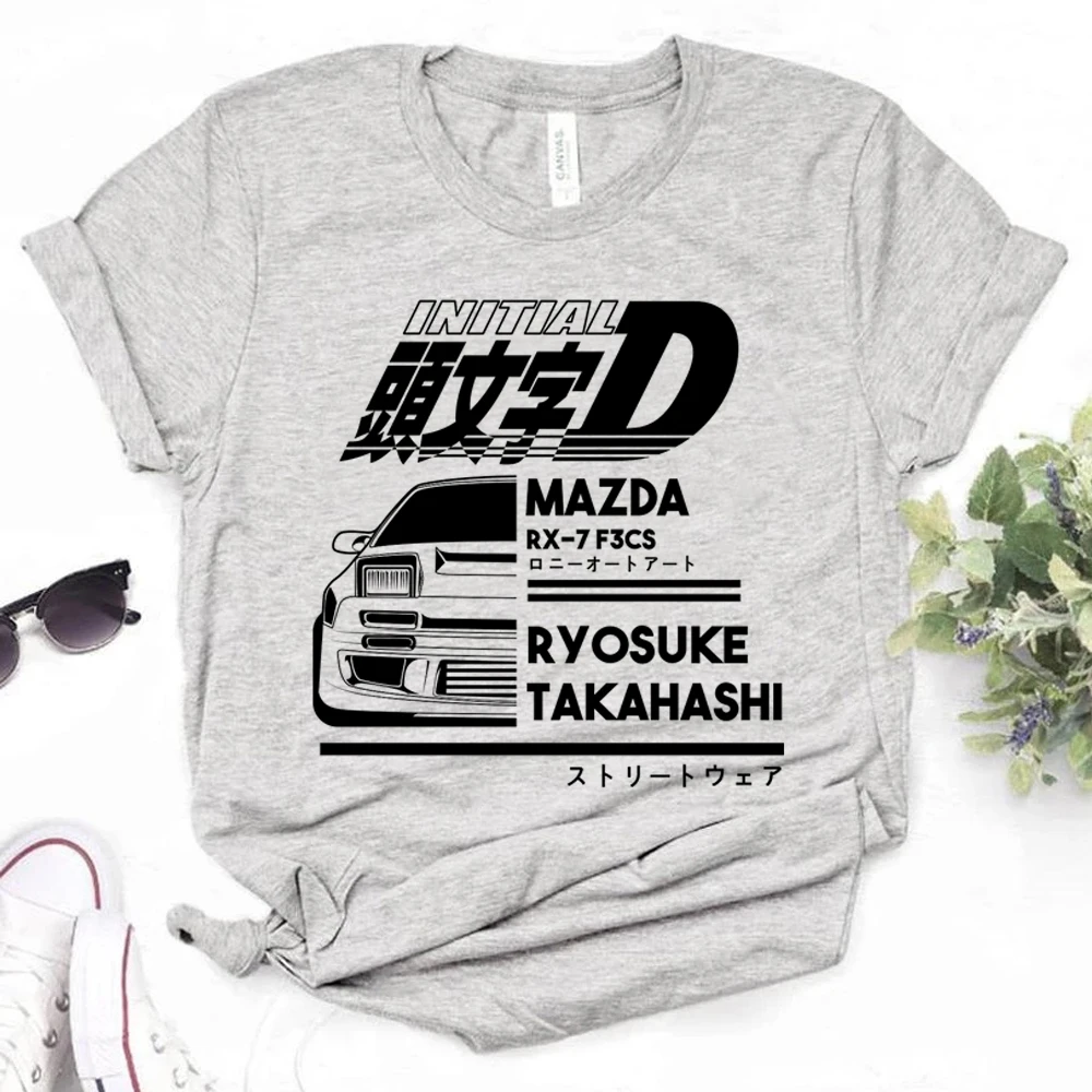 

Initial d tshirt women manga comic summer t-shirts girl graphic harajuku funny clothing