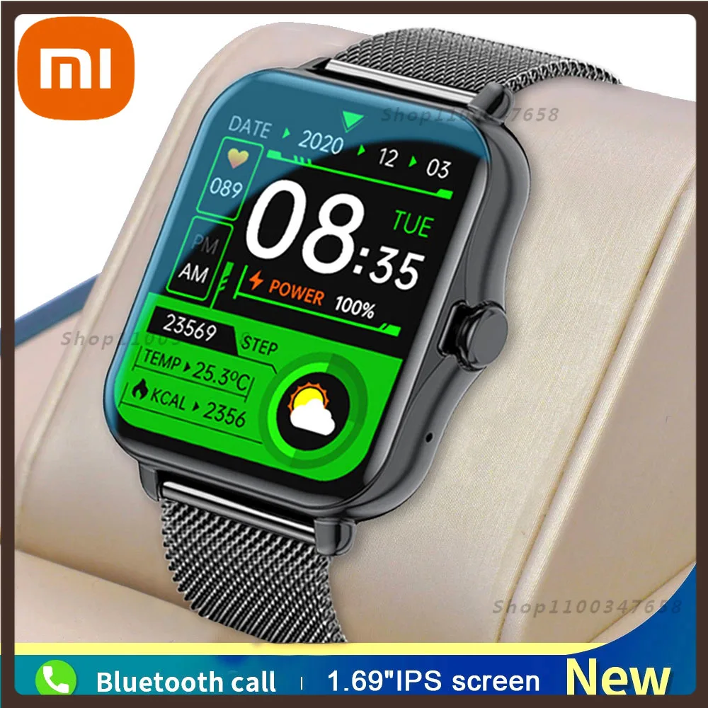 

Xiaomi New Bluetooth Call Smart Watch Men Women Smartwatch ECG Fitness Tracker Waterproof 1.69 Inch Touch Screen for Android IOS