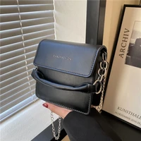 new women crossbody messenger bags chain strap 2022 flap female solid pu leather ladies small shoulder bag handbags purse