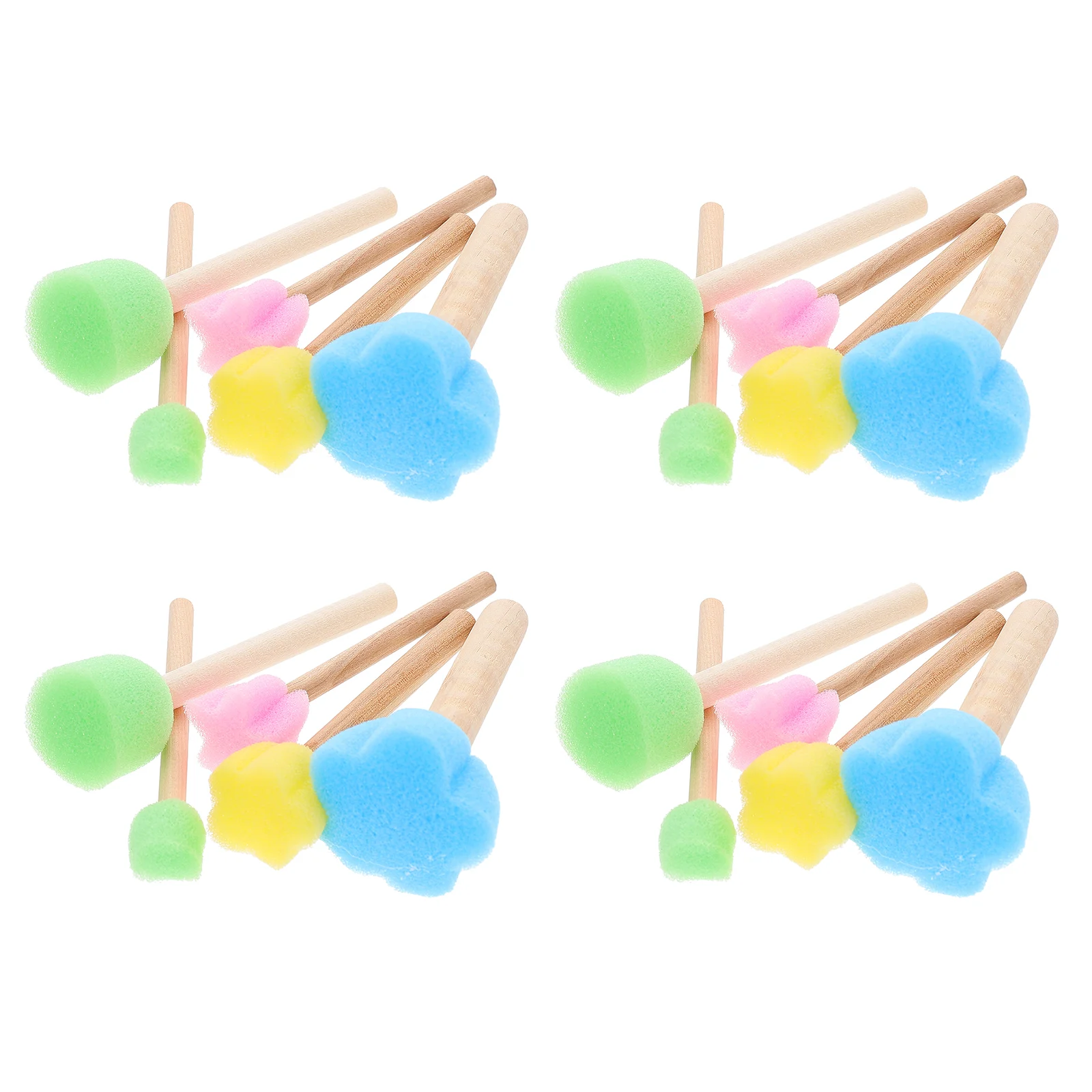 

Кисти для рисования, Детские губки, круглый набор, трафарет, цветочные аксессуары, художественные акриловые акварельные губки, детские набо...