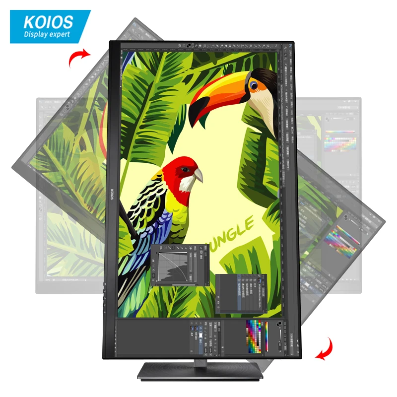 

KOIOS 27 Inch 4K Computer Monitor 60Hz Design Home LCD Display Type-C HDR600 IPS Screen 3840*2160 Lift & Rotate For PC Monitors