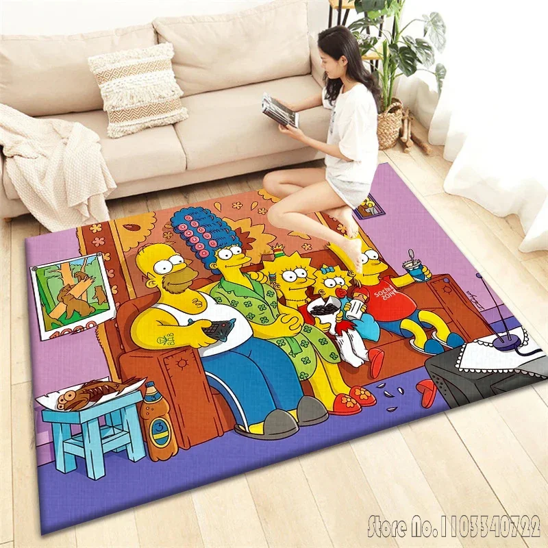 Семейный аниме-кивер S-Simpsons ковры 120x160 см декор для гостиной детская спальня диван