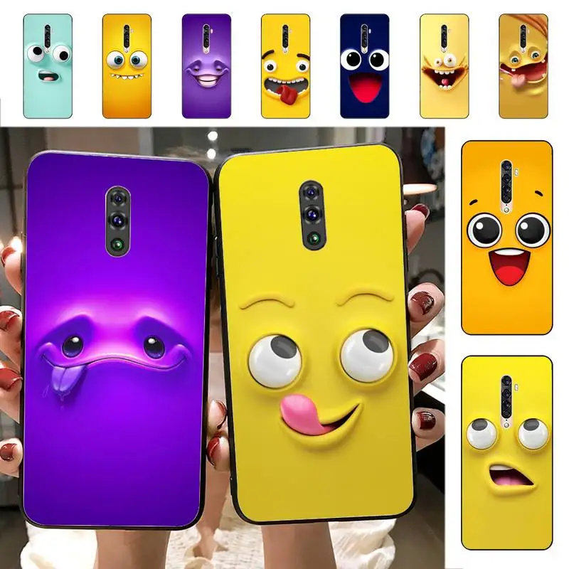 

Funny Face Phone Case for Vivo Y91C Y11 17 19 17 67 81 Oppo A9 2020 Realme c3