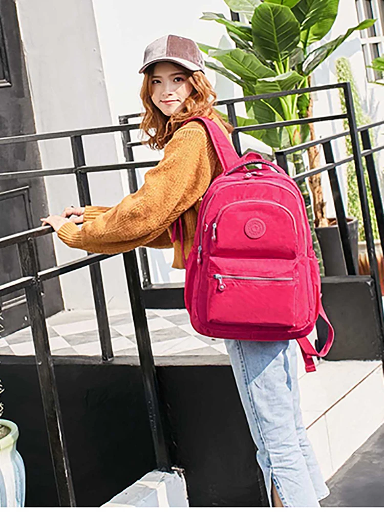 Authentic Autumn Winter New Neutral Style Elegant Simple Fashion Trend Wear-resistant Large Capacity Solid Color Student Backpac
