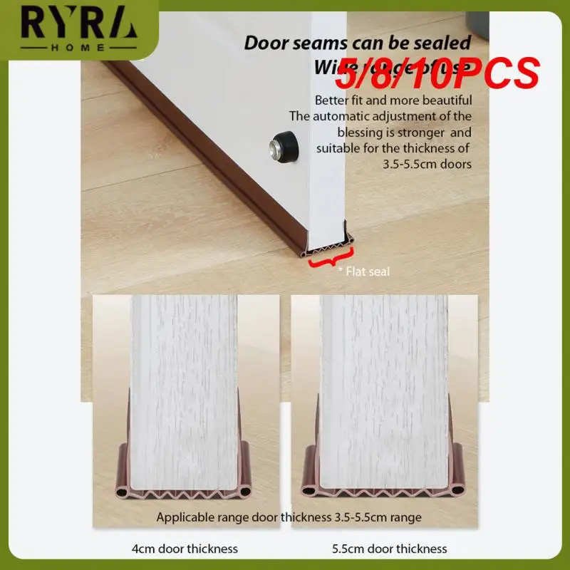 

5/8/10PCS Pvc Sealing Strip Anti-cold Sound Noise Proof Door Draft Stopper Soundproof Door Bottom Home Accessories Tools