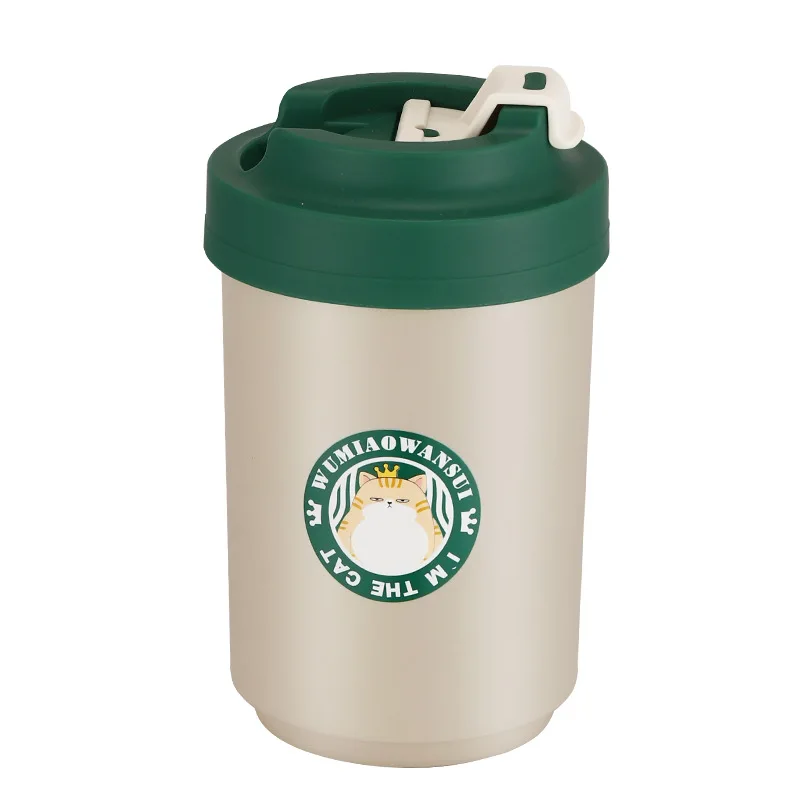 

Stainless Steel Thermal Coffee Mug 380/480ML Milk Tea Drinkware Cup Portable Leak-proof Breakfast Cups