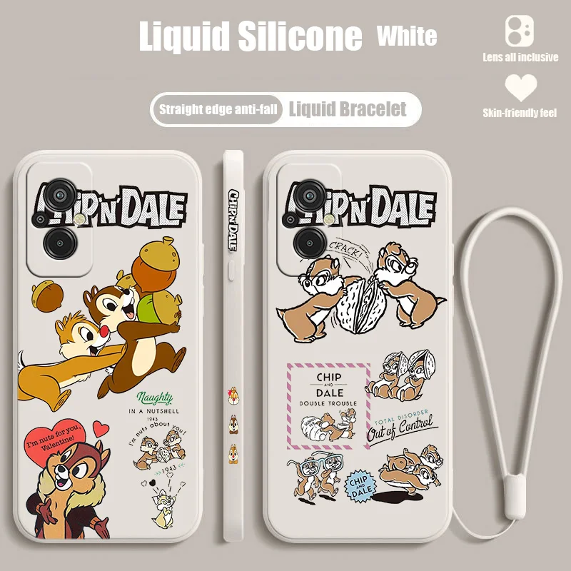 

Disney Chip 'n' Dale For Xiaomi Redmi K50G K40S 11 10C 10X 9T 9AT 9A 9C 8A 7 6A 5A A1 Liquid Left Rope Phone Case
