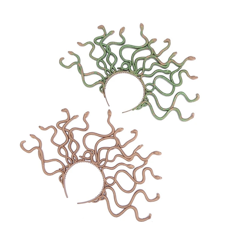 

F42F для креативной Медузы, изогнутая форма змеи, обруч для волос, женский макияж для повязки на голову для Хэллоуина, прямая