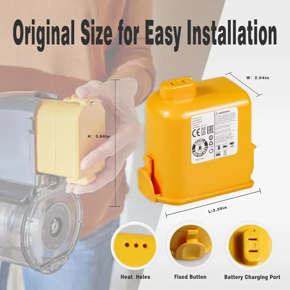 Новый аккумулятор 25.55V2.8Ah для LG Cord Zero A9 Series (A9 + PLUS A905M A907GMS MAX A9MASTER2X A958/SK/SA) EAC63758601