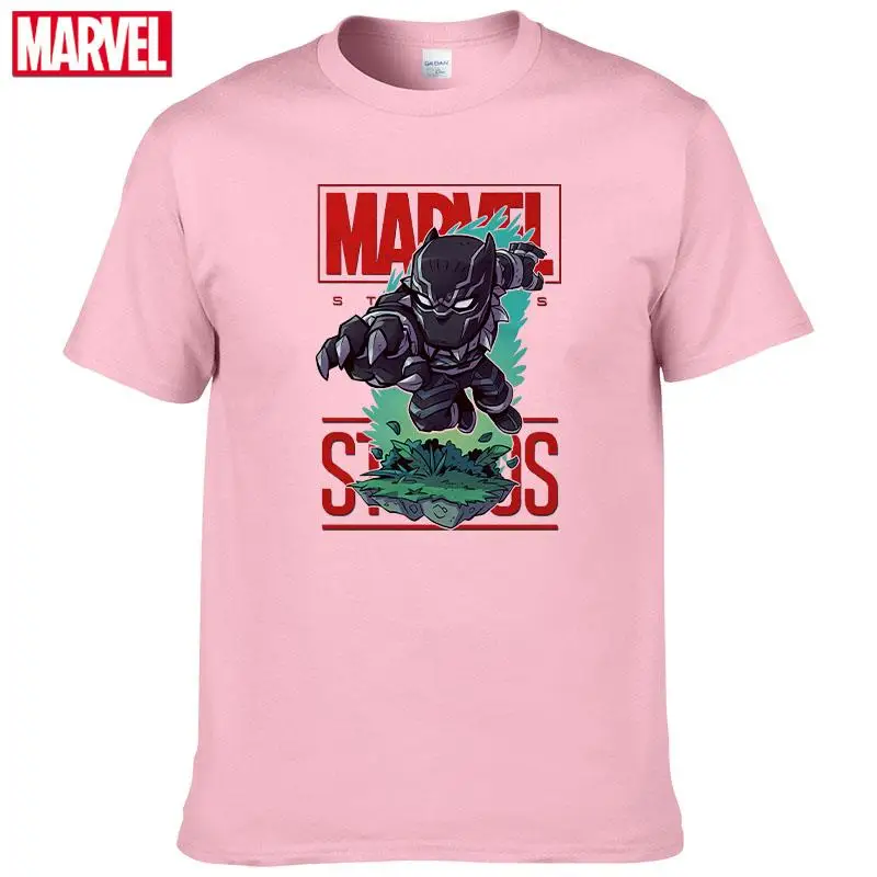 

Marvel The Avengers Black Panther T-shirt Comfortable Breathable 100% cotton Fashion clothes for teens Anime Summer Tops #134