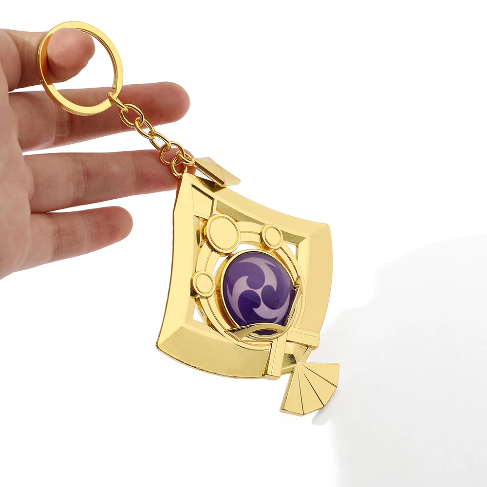 Игровой металлический брелок Genshin аниме периферийный косплей зрение гром Ия Мико