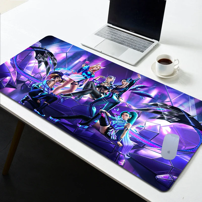 

Большой коврик для мыши KDA, игровые аксессуары для ПК, нескользящий коврик, коврик для настольного компьютера, коврик для мыши, коврики для к...