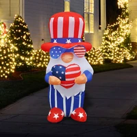 3 9 ft patriotic independence day inflatable american dwarf lighted blowup party decoration for outdoor indoor garden photo prop