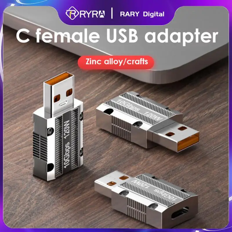 

RYRA USB 3.0 Type-C OTG Adapter Type C Female To USB Male Converter 120W Fast Charging For Laptop Macbook Xiaomi OTG Connector